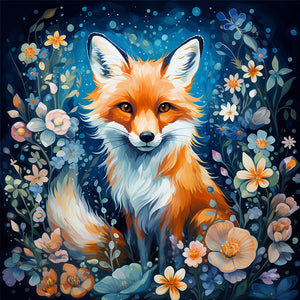 Fox-Full Square Diamond Painting-45x45cm