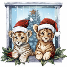 Load image into Gallery viewer, Christmas Animals-Full Round Diamond Painting-30x30cm
