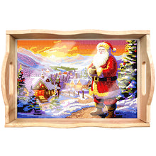 Load image into Gallery viewer, Diamond Painting Decorative Trays with Handle Coffee Table Tray for Serving Food
