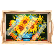 Load image into Gallery viewer, Diamond Painting Decorative Trays with Handle Coffee Table Tray for Serving Food
