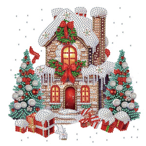 Christmas House-Partial Special Diamond Painting-30x30cm