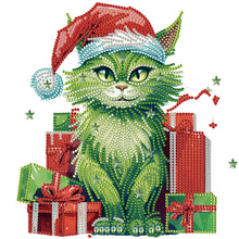 Load image into Gallery viewer, Christmas Cat-Partial Special Diamond Painting-30x30cm
