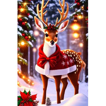 Load image into Gallery viewer, Christmas Deer-Full Round Diamond Painting-40x60cm-Large Size
