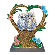 Load image into Gallery viewer, Owl-Single Side Drill-Wooden Diamond Desktop Ornament
