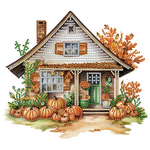 Pumpkin Hut-Partial Special Diamond Painting-30x30cm