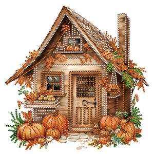 Pumpkin Hut-Partial Special Diamond Painting-30x30cm