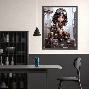 Mechanic Girl-Full Square Diamond Painting-40x50cm