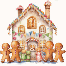 Load image into Gallery viewer, Christmas Cookie House-Full Round Diamond Painting-30x30cm
