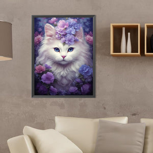 Cat-Full Round Diamond Painting-30x40cm