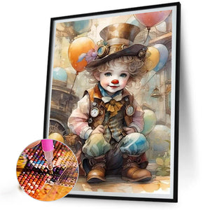 Clown-Full Square Diamond Painting-30x40cm