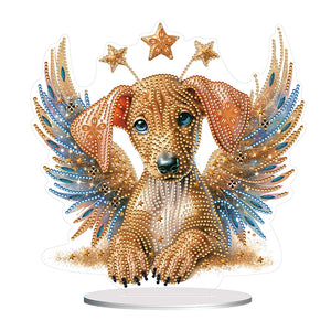 Dog-Single Side Drill-Diamond Desktop Ornament