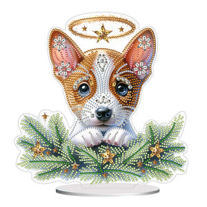 Dog-Single Side Drill-Diamond Desktop Ornament