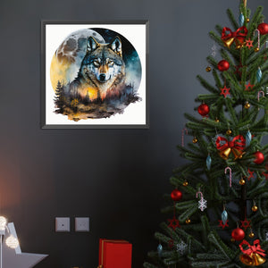 Wolf-Full Round Diamond Painting-40x40cm