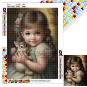 Girl-Full Square Diamond Painting-30x40cm