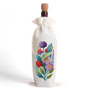 Butterfly/Flower-Burlap Wine Bottle Bags Covers