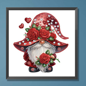 Valentine's Day Gnome-Partial Special Diamond Painting-30x30cm