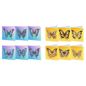 8Pcs/Set Butterfly-Diamond Greeting Cards