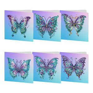 8Pcs/Set Butterfly-Diamond Greeting Cards