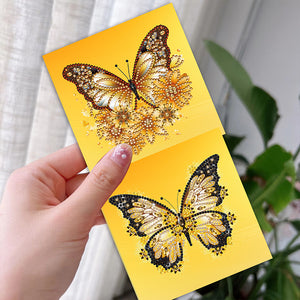 8Pcs/Set Butterfly-Diamond Greeting Cards