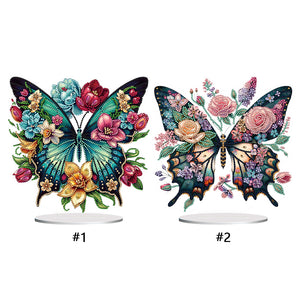 Butterfly-Single Side Drill-Acrylic Diamond Desktop Ornament