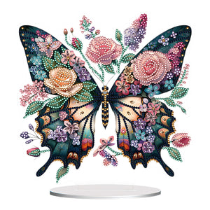 Butterfly-Single Side Drill-Acrylic Diamond Desktop Ornament