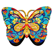 Load image into Gallery viewer, Wood Butterfly Tulip Crystal Rhinestone Diamond Art Jewelry Case
