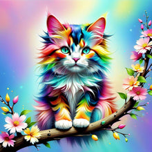 Load image into Gallery viewer, Galaxy Cat-Full Round Diamond Painting-30x30cm
