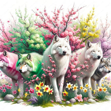 Load image into Gallery viewer, Wolf Pack-Full Round Diamond Painting-40x40cm
