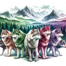 Load image into Gallery viewer, Wolf Pack-Full Round Diamond Painting-40x40cm
