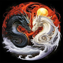 Load image into Gallery viewer, Tai Chi Yin Yang Dragon-Full Round Diamond Painting-30x30cm
