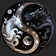 Load image into Gallery viewer, Tai Chi Yin Yang Dragon-Full Round Diamond Painting-30x30cm
