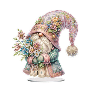 Gnome-Single Side Drill-Acrylic Diamond Desktop Ornament