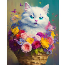 Load image into Gallery viewer, Cat-Full Round Diamond Painting-40x50cm
