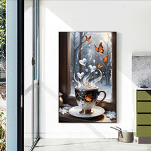 Load image into Gallery viewer, Coffee Butterfly-Full Round Diamond Painting-40x60cm-Large Size
