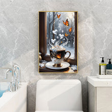 Load image into Gallery viewer, Coffee Butterfly-Full Round Diamond Painting-40x60cm-Large Size
