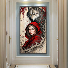 Load image into Gallery viewer, Wolf Girl-Full Round Diamond Painting-40x75cm-Large Size
