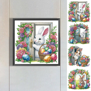 Garden Rabbit-Partial Special Diamond Painting-30x30cm