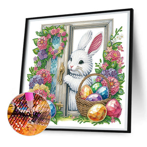 Garden Rabbit-Partial Special Diamond Painting-30x30cm