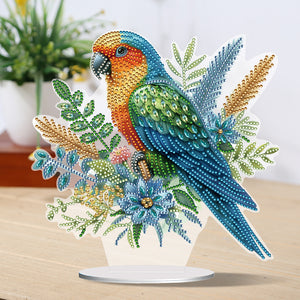 Parrot-Single Side Drill-Acrylic Diamond Desktop Ornament