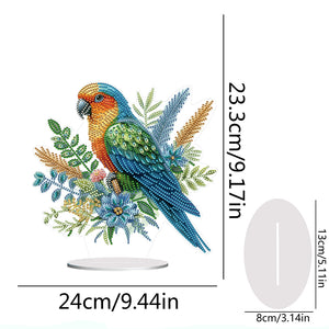 Parrot-Single Side Drill-Acrylic Diamond Desktop Ornament