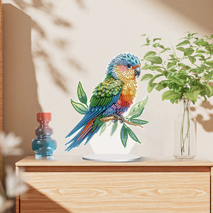 Parrot-Single Side Drill-Acrylic Diamond Desktop Ornament