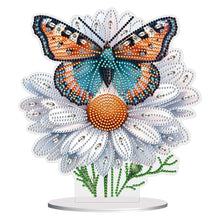 Load image into Gallery viewer, Flower Butterfly-Single Side Drill-Acrylic Diamond Desktop Ornament
