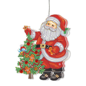 5D Christmas Diamond Painting Hanging Light Festive Rhinestone Lamp Pendant Kits