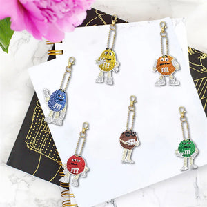 6pcs Cartoon Double-sided Keychain