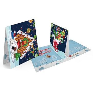 8PCS/SET 3D CHRISTMAS GREETING CARDS DIAMOND PAINTING