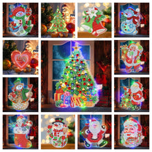 Load image into Gallery viewer, 5D Christmas Diamond Painting Hanging Light Festive Rhinestone Lamp Pendant Kits
