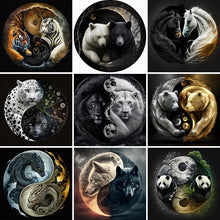 Load image into Gallery viewer, Animal yin and yang diagram-Full Drill Diamond Painting
