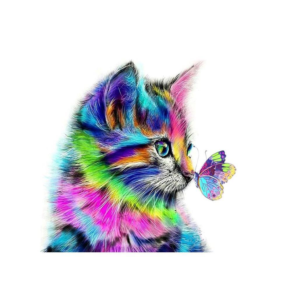 Cat Butterfly - Full Drill Diamond Painting