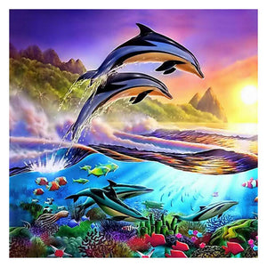 Dolphin Sea - Full Drill Diamond Painting