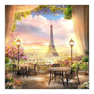 Eiffel Tower scenery - Full Drill Diamond Painting